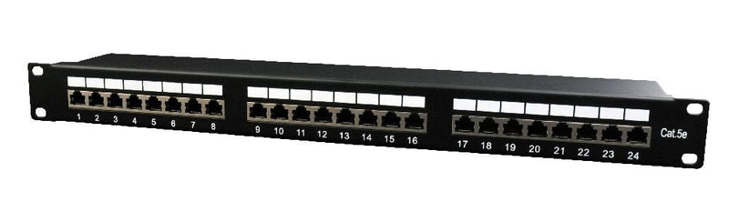 Gembird NPP-C524-002 CAT.5E 24 Port Shielded Patch Panel 19 1U Black