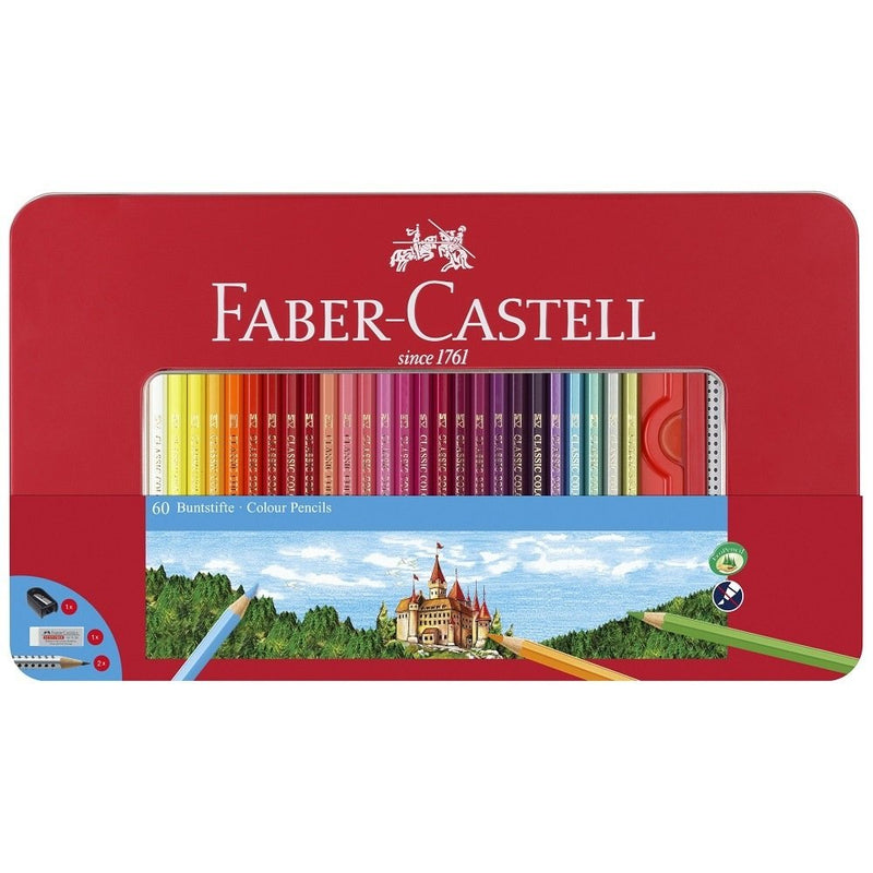 Faber Castell Esteche Metal 60 Pencils Colours