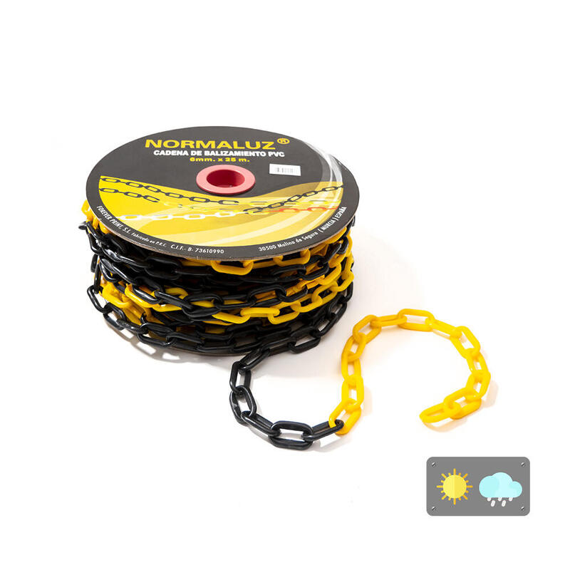 Cadena Plastic Yellow And Black 25M