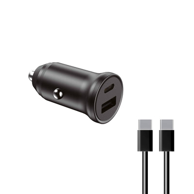 Ksix Charger BXCRC20W Black USB-A + USB-C Car 20W — image 1