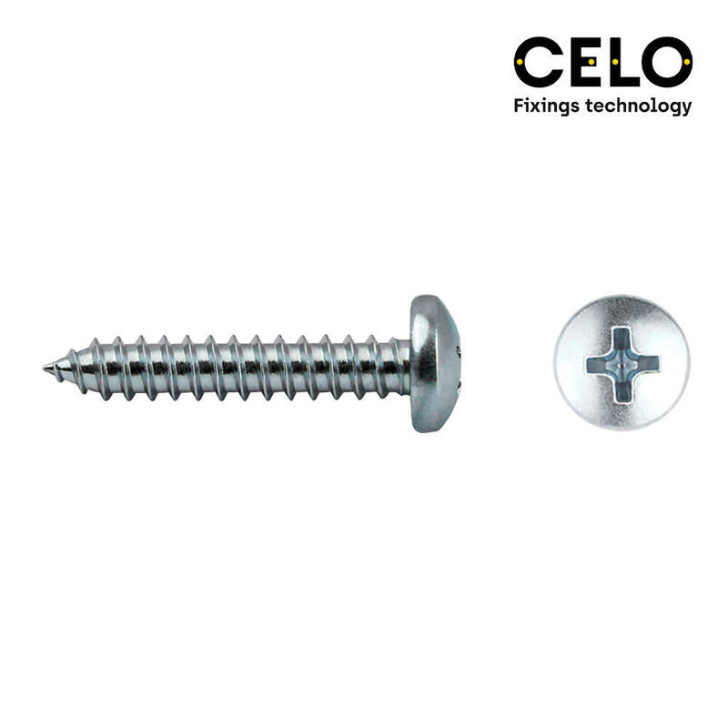 Celo Caja 500 Unid. Tornillo Chapa Alomada Philips Din/Ref 7981 3,5X22MM Zincado