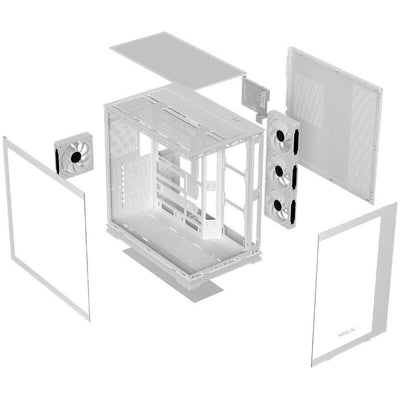 Krux PC Case Atron White Panorama-hartglas) KRXD018 — image 1