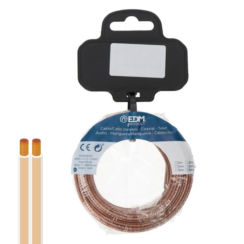 Film Roll Cable Paralelo 2X0,75MM Transparent 10M