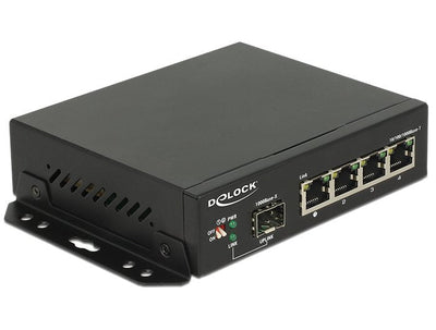 Delock Switch Gigabit 4x RJ45 1XSFP Black — image 1
