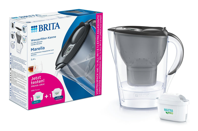Brita Marella Filter Potabilizador Laptop 2,4 L Graphite Transparent