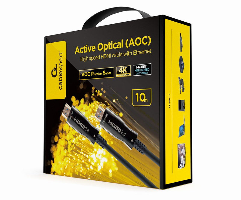 Gembird HDMI Cable CCBP-HDMI-AOC-10M-02 With Optical Activa Aoc With Ethernet 10M