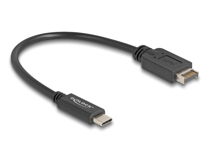 Delock USB 10Gbps USB Cable Type And Key a 20 Pin Connector Male a USB Type-c™ Connector Male 25CM
