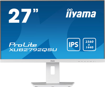 Iiyama Monitor 27'' (2560X1440) XUB2792QSU-W5 27W LCD Business Wqhd 5MS HDMI DP 2x USB IPS Speaker QHD White — image 1