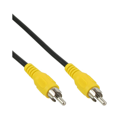 Inline Cable Video 1X Rca Male a Male Connectors Amarillos 5M — image 1