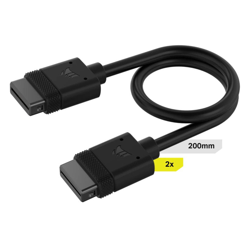 Corsair Cable Icue Link, 200MM, Recto Black 2 Pieces