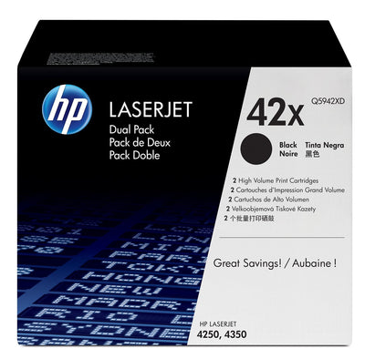 HP Genuine Toner 42X Black Pack 2 Units Q5942X — image 1