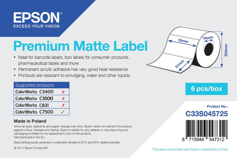 Premium Matte Die-cut Supl