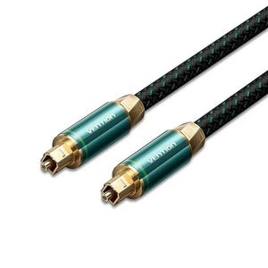 Vention Cotton Braided Optical Cabl Fiber Audio Cable 5M Green Coppe