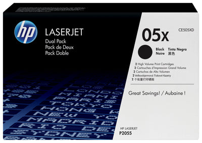 HP Genuine Toner 05X Black Pack 2 Units CE505XD — image 1