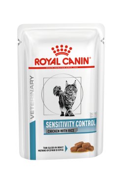 Royal Canin Sensitivity Control Comida Húmeda Gatos Trozos Salsa Pollo With Arroz 12X85 G