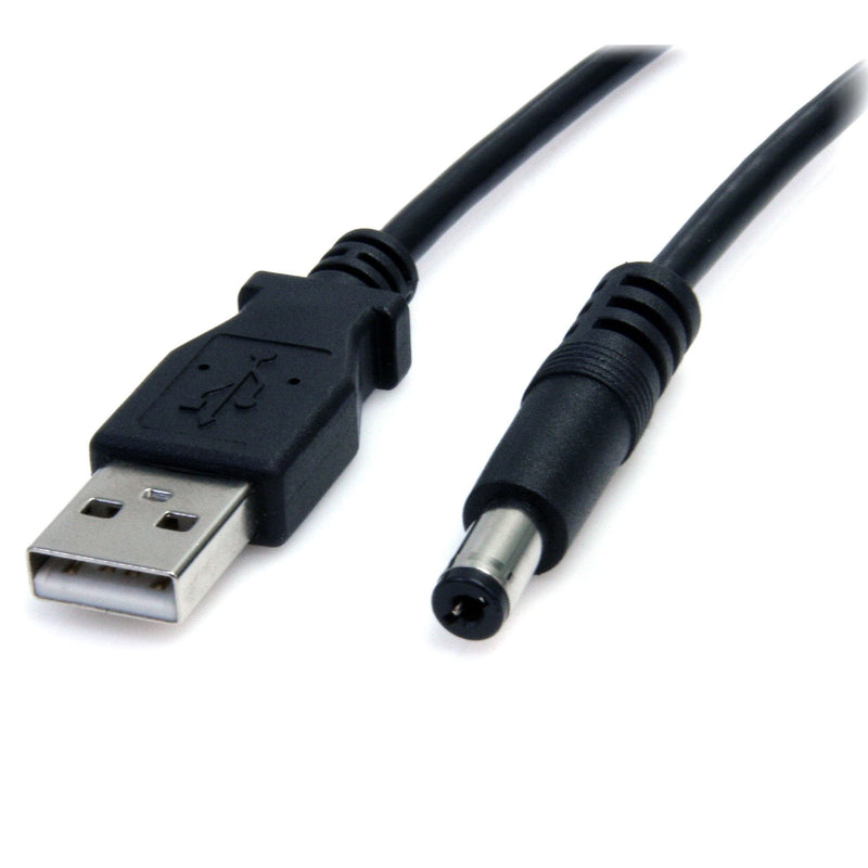 StarTech USB Cable 2.0A Connector DC Coaxial Type M 5,5MM 5V 2M Black USB2TYPEM2M