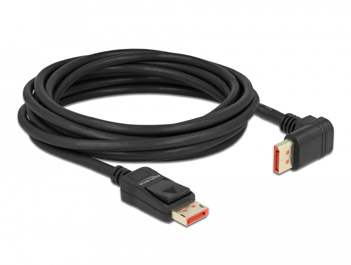 Delock DisplayPort Cable Male Gerade a Male 90° Oben Angular 5M
