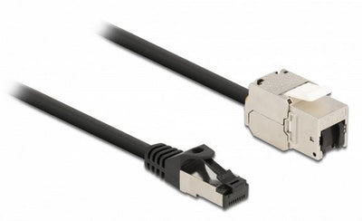 Delock Cable RJ45 Male a Keystone Moduloo RJ45 Female CAT.6A 50CM Black — image 1