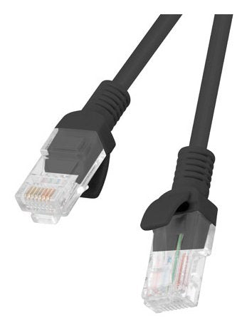 Lanberg Pack 10 Cables Network RJ45 CAT.5E UTP 0.25M Black
