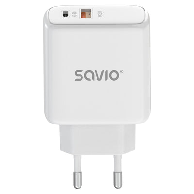Savio Charger LA-12 Dispositivo Mobile Phone Universal White — image 1