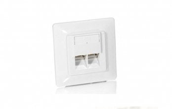 Roseta Recessed Categoria 5E 45GRADOS 2 Hembras (RAL9010)