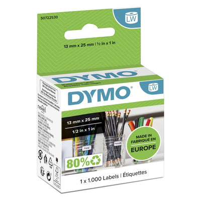 Dymo Labels Label Writer Paper Multifuncion. Roll 1000 Units Blancas 24X12MM — image 1