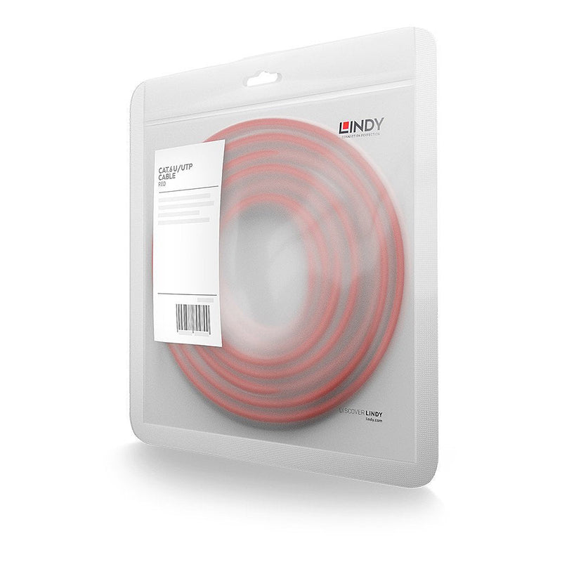 Lindy Network Cable CAT.6 U/UTP Red 3.00M