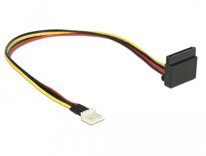 Delock 85511 Cable Power Floppy 4PIN M SATA 15PIN H 0.30M