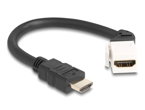 Delock Keystone Modul HDMI Cable Plug Zu Buchse 45° Gewinkelt 8K 60 HZ 20CM Black — image 1