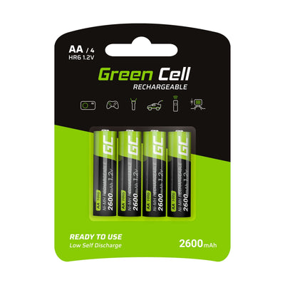 Batteries Recargables Greencell Aa 2600MAH (4 Pcs) — image 1