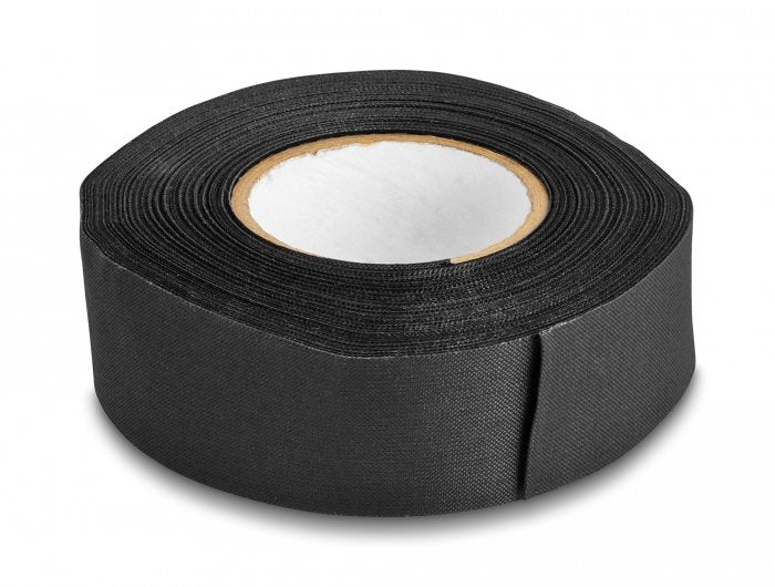 Delock Tape Fabric 25M X 25MM Self-adhesive Desgarrable Black