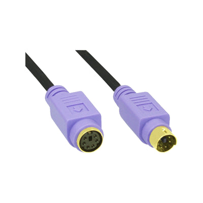 Inline Ps/2 Cable Male a Female Black Violet 2M — image 1