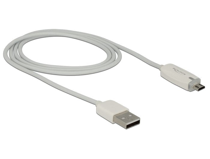 Delock Daten- And Ladecable USB 2.0-A Male Micro Usb-b Male With LED 1M