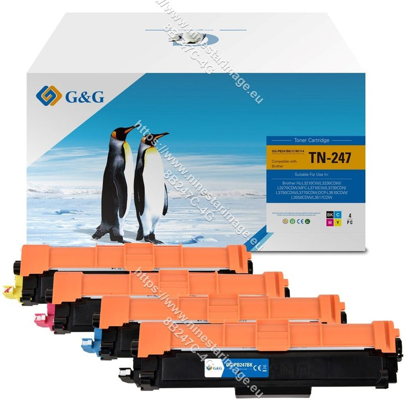 G&g Toner 4ER Set Brother TN-247 Bk/C/M/ And Value Pack