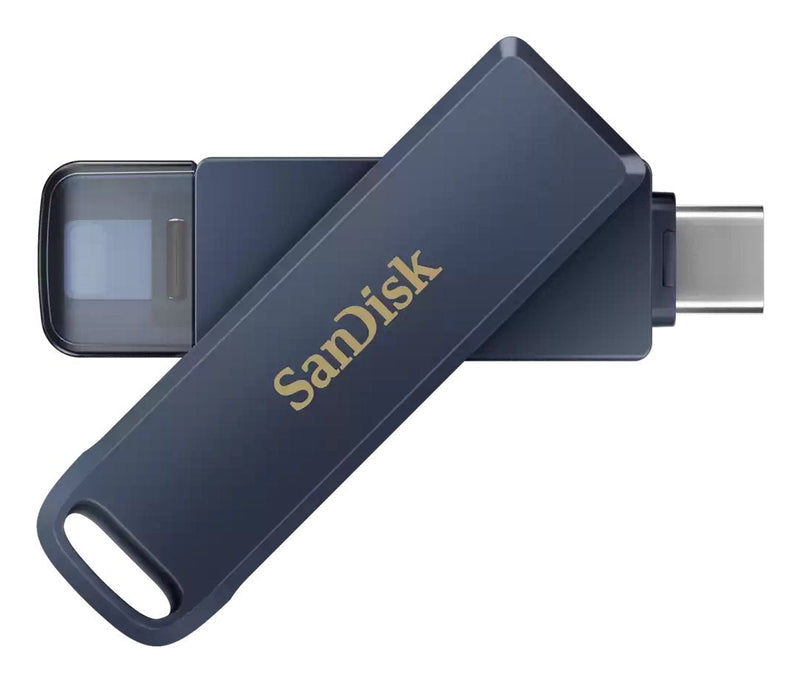 SanDisk Phone Drive Unit Flash USB 256GB USB-C / Lightning Cielo Metalizado