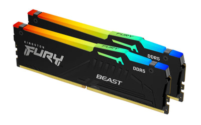 Kingston Memory 32GB 5600MT S DDR5 CL36 DIMM Kit Of 2 Fury Beast RGB — image 1