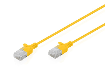 CAT.6 U-UTP Slim Network Cable, 0,3M, Yellow — image 1