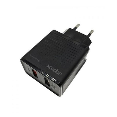 Approx Charger USB Travel/Wall Dual Quick Charge 3.0 Black — image 1