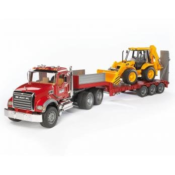 Bruder Camion Mack Con Shovel Mixta Caterpillar 02813