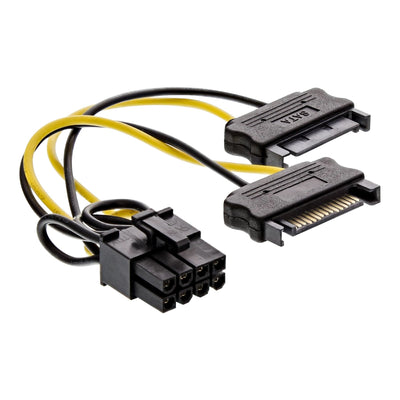 Inline Adapter Power , 2 Connectors SATA a Connector Pci-express 8 Pines, 0,15M — image 1