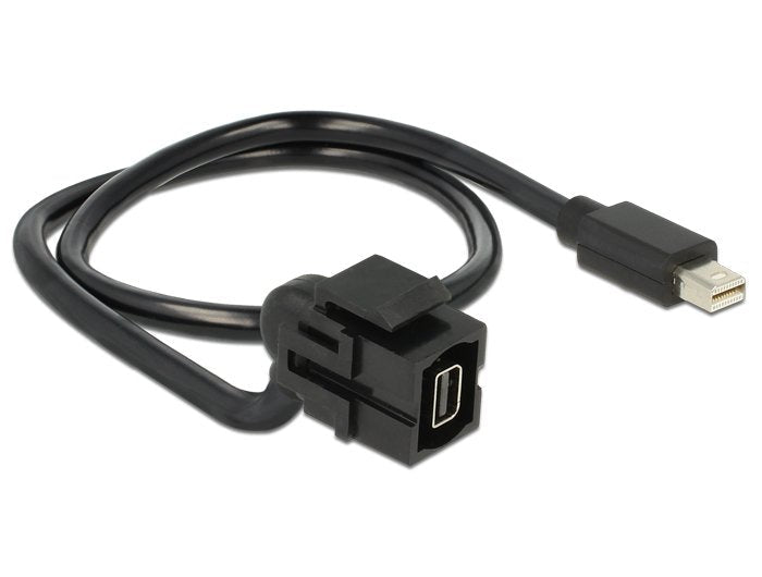 Delock Keystone Modul Mini DisplayPort Buchse 110° Mini DisplayPort Plug With Cable Black