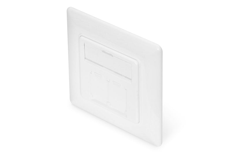Digitus Panel Front + Frame Installation Multimedia/Keystone, Panel Front White DN-93831