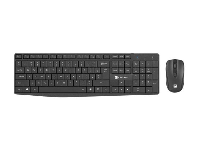 Natec Keyboard English + Mouse Wireless 2IN1 Set Squid Us Layout