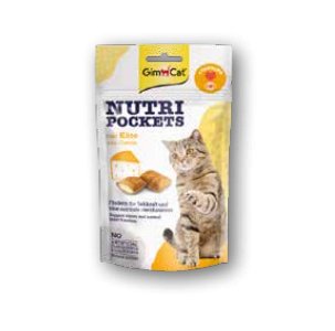 Gimcat Nutri Pockets Queso - Snack Crujiente Gatos, With Relleno Cremoso And Ingredientes Funcionales - 1 Bag