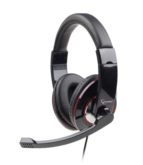 Gembird Headphones With Microphone Stereo USB Black Glossy MHS-U-001 — image 1