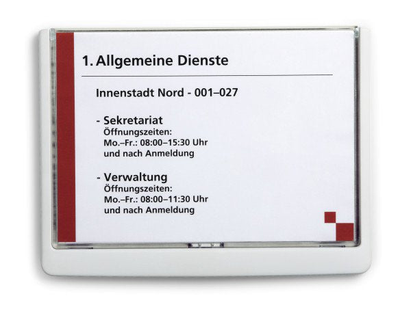 Durable Click Sign - Stand Label - Fijación Door