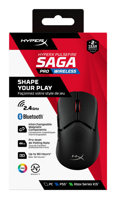 Mouse HP Hyperx Pulsefire Saga Pro Gaming Wireless Black — image 1