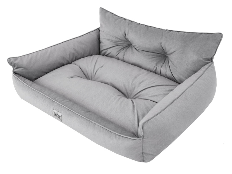 Hano Dog & Cat Bed with Removable Cover – Grey, XL