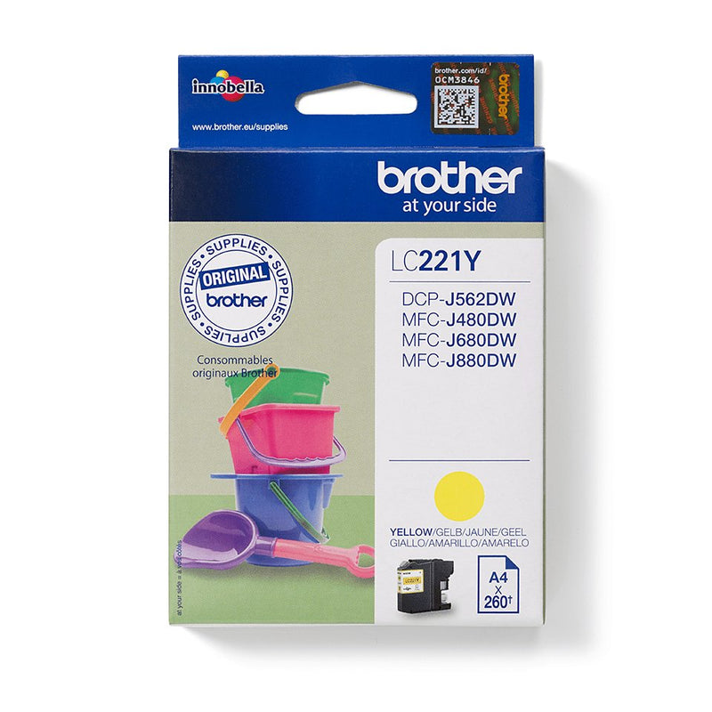 Brother Genuine Ink LC221 Yellow Lc 221 And