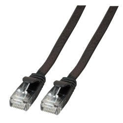 Cable Efb RJ45 Flach Network U UTP, CAT.6A, Pvc, 1M, Black — image 1